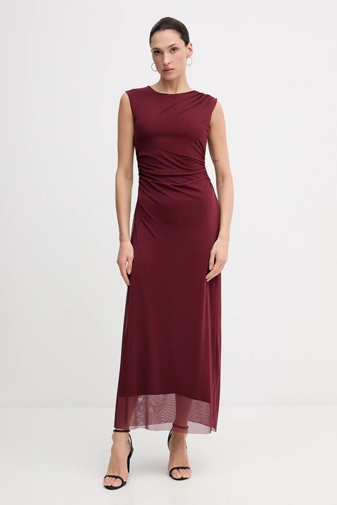 Pedro del Hierro sukienka kolor bordowy maxi dopasowana 6192943