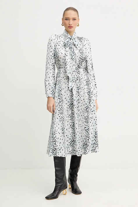 Рокля Karl Lagerfeld в бежово среднодълга разкроена A4W13038