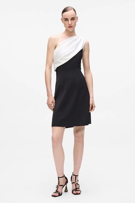 Šaty Karl Lagerfeld černá barva, mini, A4W13045