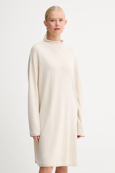 Платье с добавлением шерсти Marc O'Polo цвет бежевый mini oversize 509511867033