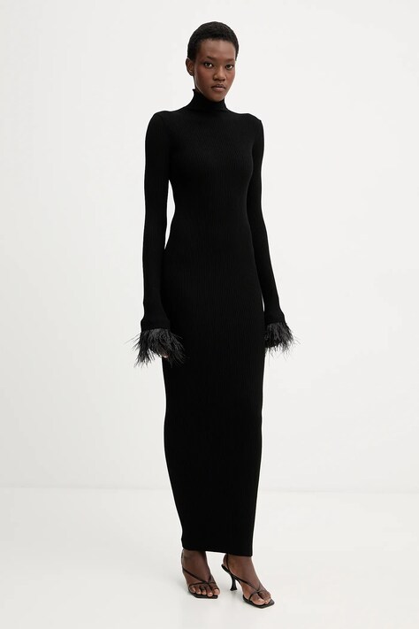 Aniye By rochie culoarea negru, maxi, mulată, 181049