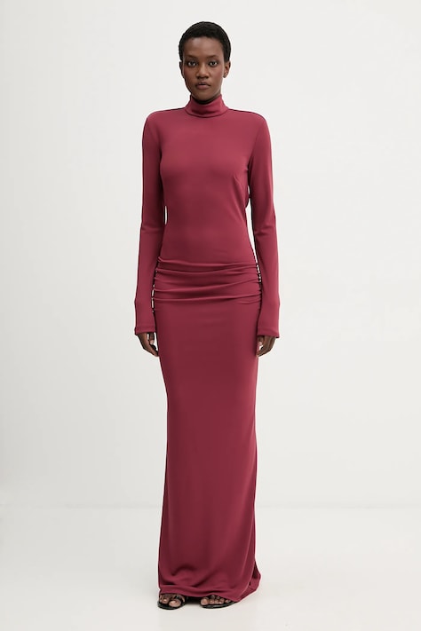 Haljina Aniye By boja: bordo, maxi, uski kroj, 181296