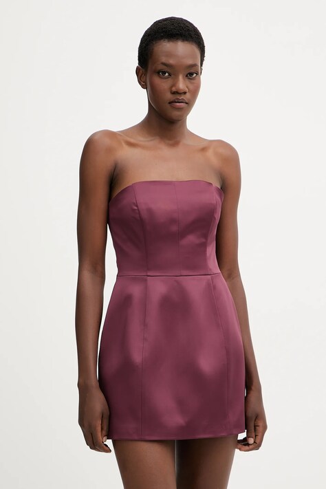 Aniye By rochie culoarea bordo, mini, evazați, 181379