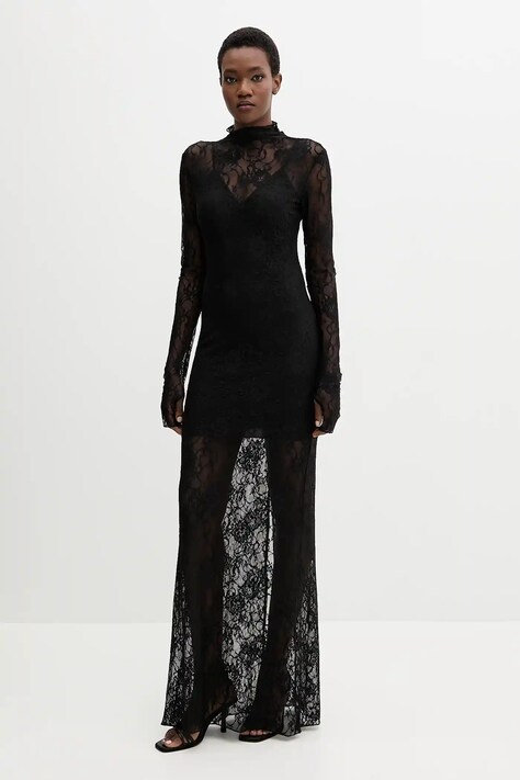 Šaty Aniye By černá barva, maxi, přiléhavé, 181521