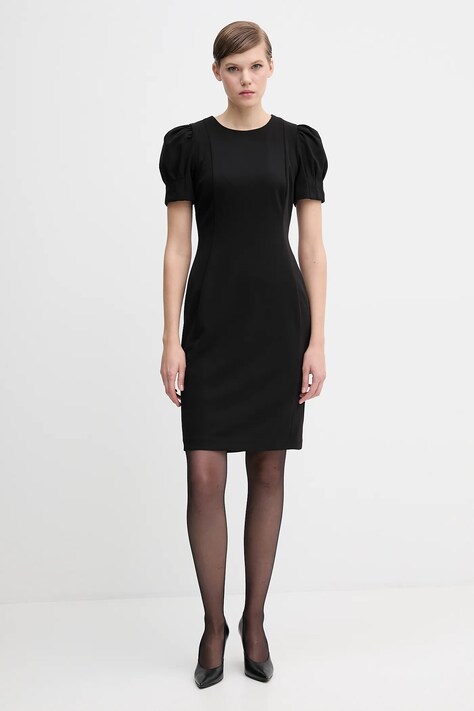 Dkny sukienka kolor czarny mini dopasowana DD5I197A