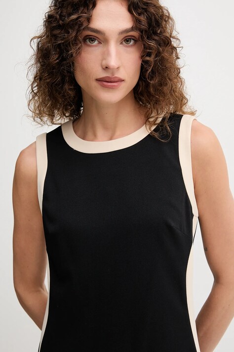 Dkny rochie culoarea negru, mini, evazati, DD4D1955