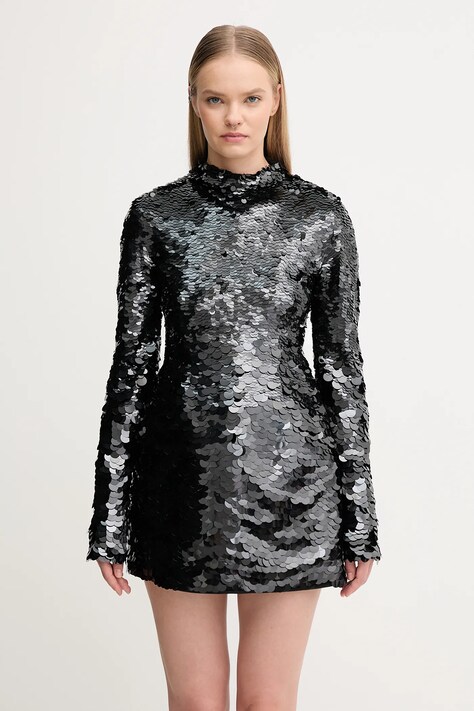 Sportmax sukienka TEFRITE04 kolor czarny mini rozkloszowana 2522626014600