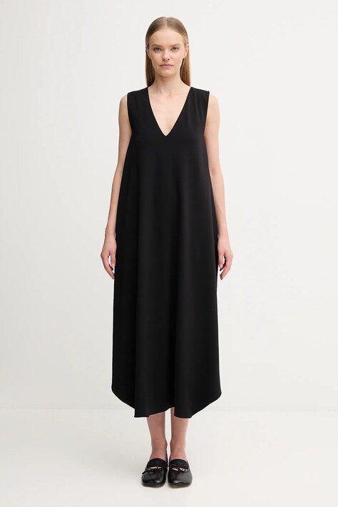 Sportmax sukienka SASIA kolor czarny mini rozkloszowana 2522626061600