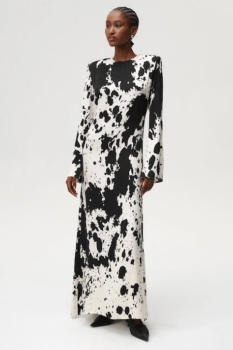 Undress Code sukienka kolor multicolor maxi rozkloszowana 1070