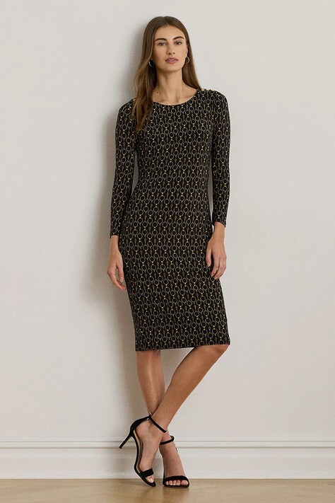 Φόρεμα Lauren Ralph Lauren χρώμα: μαύρο, 200980037