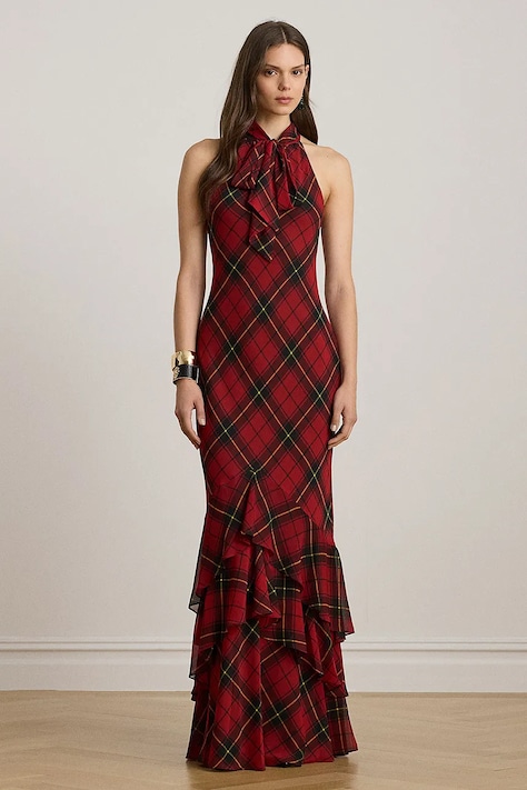 Lauren Ralph Lauren sukienka kolor czarny maxi rozkloszowana 253979955