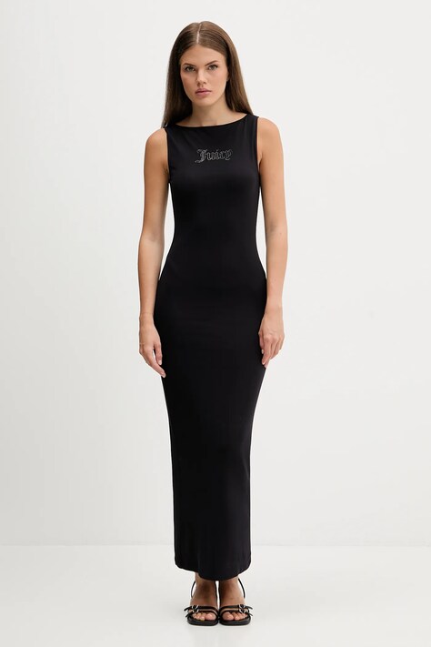 Juicy Couture sukienka kolor czarny maxi prosta JCWED225318