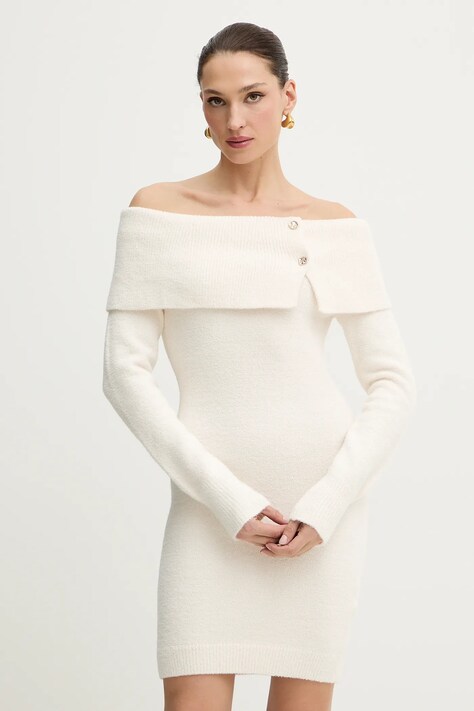 Morgan sukienka kolor beżowy mini dopasowana RMBOGO