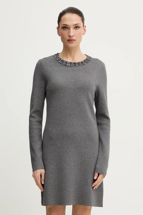 Morgan sukienka kolor szary mini rozkloszowana RMCHO