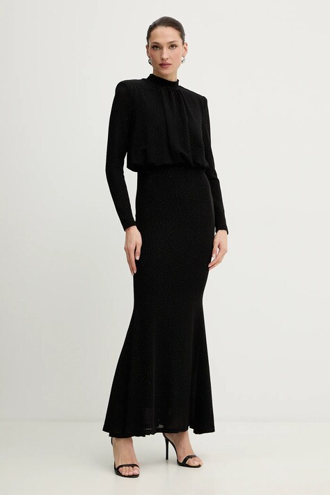 Morgan sukienka kolor czarny maxi prosta ROSCAR