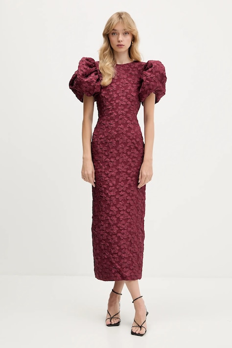 Платье Rotate цвет бордовый maxi облегающее 1146012734