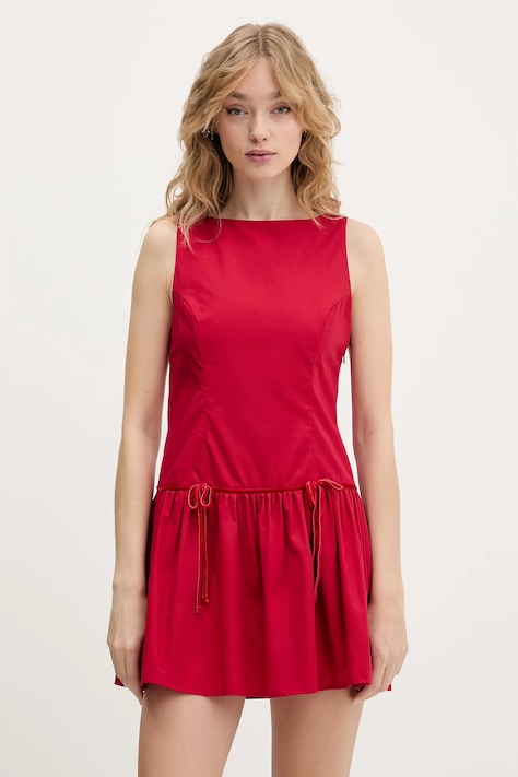 Hollister Co. sukienka kolor czerwony mini rozkloszowana KI359-5392-500