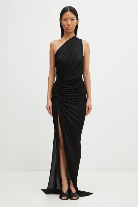 Φόρεμα Rick Owens Lilies Avra Gown χρώμα: μαύρο, LI02E3505.JVS