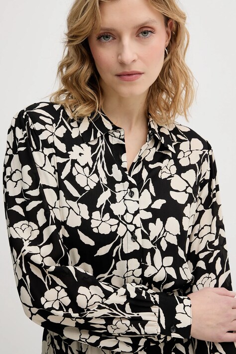 United Colors of Benetton sukienka kolor beżowy midi rozkloszowana 40IGDV0C1