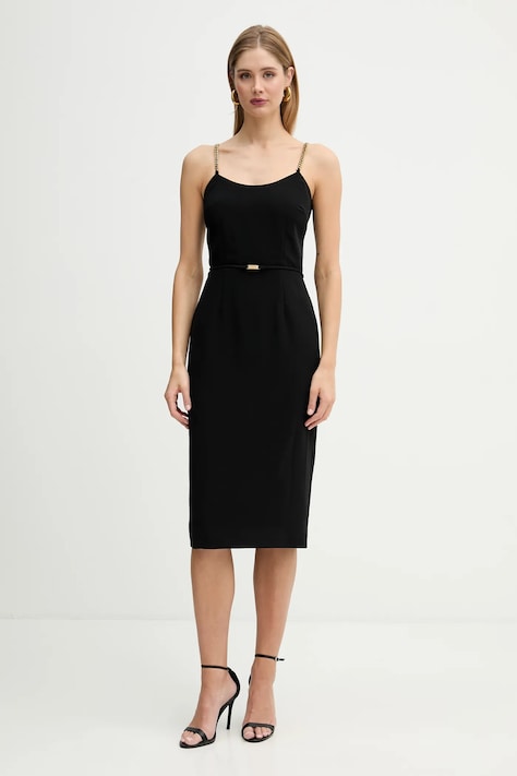 Marciano by Guess sukienka ELLA kolor czarny midi dopasowana 5YGK09 7357A