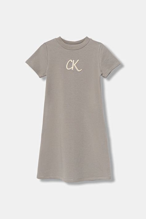Дитяча сукня Calvin Klein Jeans колір сірий mini розкльошена IG0IG02966