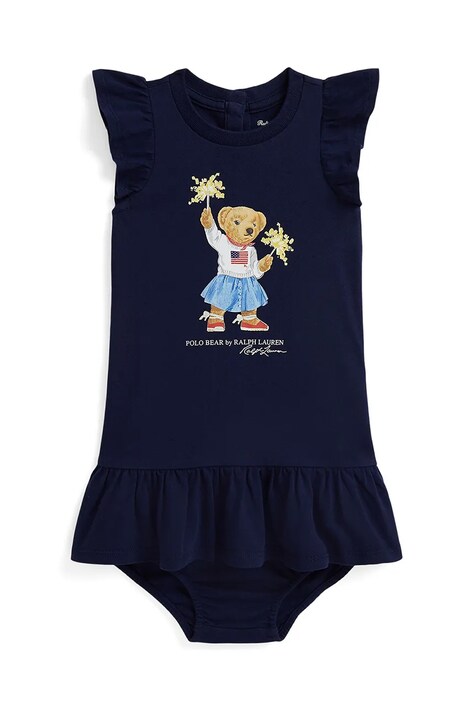 Polo Ralph Lauren rochie culoarea bleumarin, mini, evazați, 310971136001