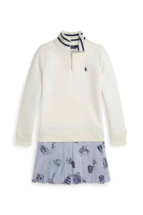 Polo Ralph Lauren sukienka kolor biały mini prosta 313970998001