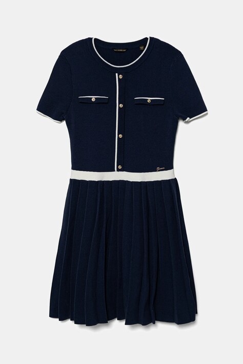 Παιδικό φόρεμα Guess χρώμα: ναυτικό μπλε, J4BK31 Z3M90