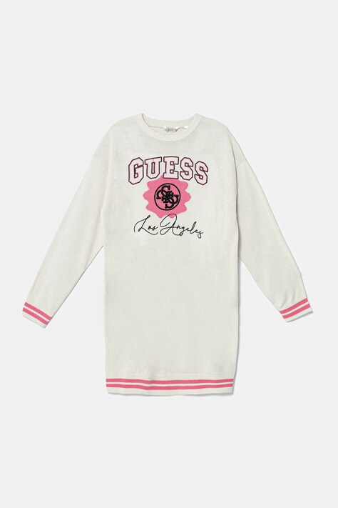 Dívčí šaty Guess béžová barva, mini, J5YK09 Z3OF0