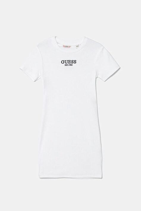 Детское платье Guess цвет белый mini прямое J5YK11 KBZP4