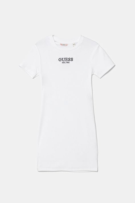 Guess rochie fete culoarea alb, mini, drept, J5YK11 KBZP4