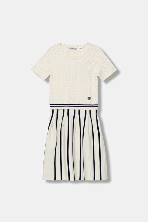 Guess sukienka dziecięca kolor beżowy mini rozkloszowana J5YK18 Z3OI0