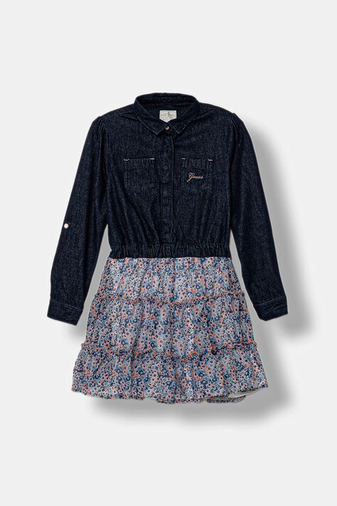 Guess sukienka dziecięca kolor granatowy mini rozkloszowana K5YK05 D4EU0