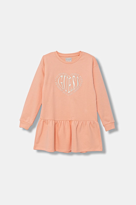 Guess rochie din bumbac pentru copii culoarea portocaliu, mini, eVazăți, K5YK11 KAD74