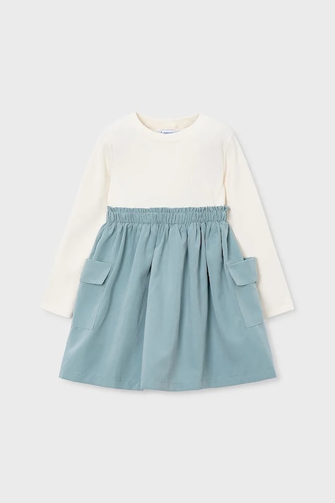 Mayoral rochie fete culoarea verde, mini, evazati, 4930
