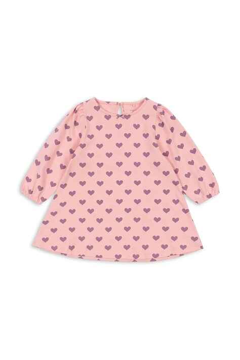 Παιδικό βαμβακερό φόρεμα Konges Sløjd DREY DRESS GOTS χρώμα: ροζ, KS103782