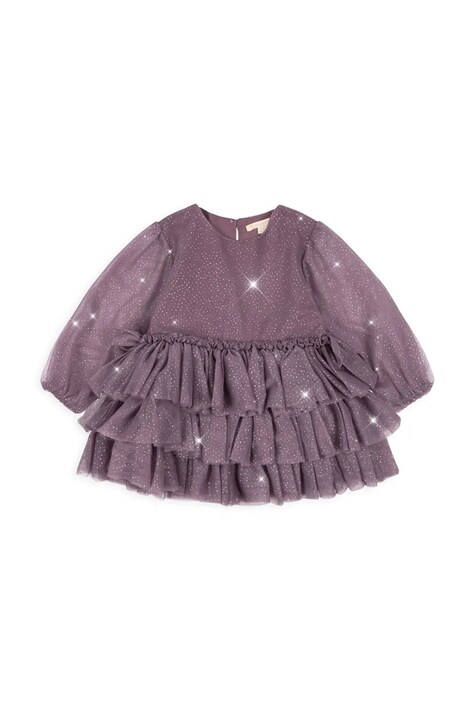 Παιδικό φόρεμα Konges Sløjd FAY DRESS GRS χρώμα: μοβ, KS103807