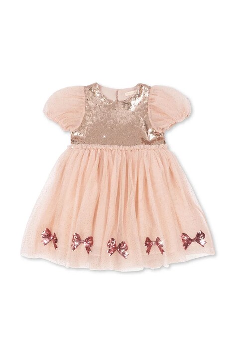 Konges Sløjd sukienka dziecięca MEI DRESS kolor różowy mini rozkloszowana KS103906