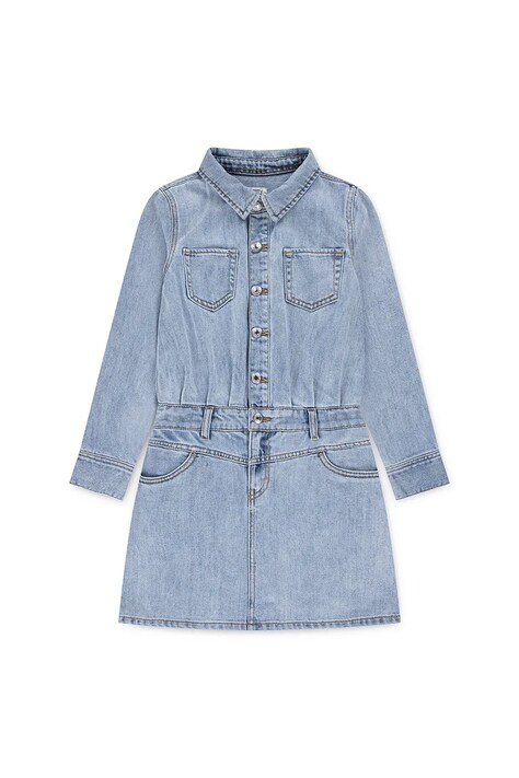 Levi's sukienka LS WESTERN DRESS kolor niebieski mini prosta 4EN476