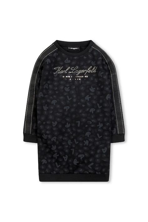 Karl Lagerfeld rochie fete culoarea negru, mini, oversize, Z30619