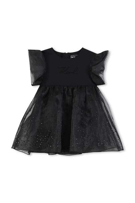 Karl Lagerfeld rochie fete culoarea negru, mini, evazați, Z30652