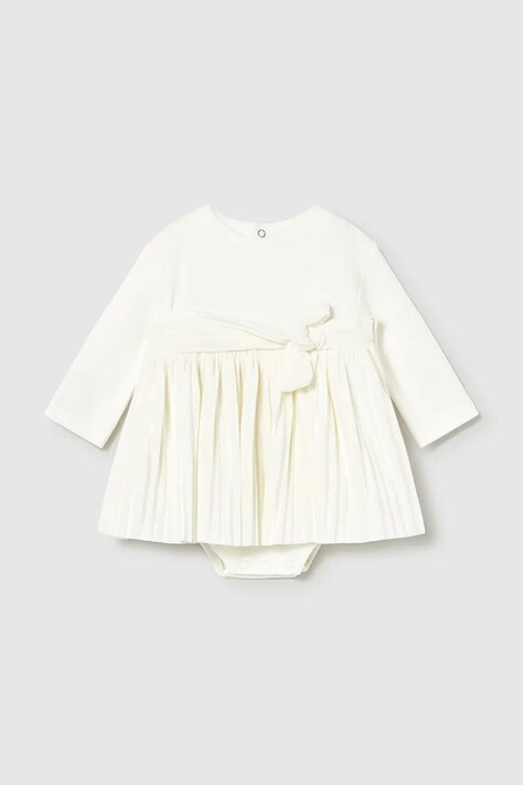 Mayoral Newborn rochie bebe culoarea bej, mini, evazati, 2812
