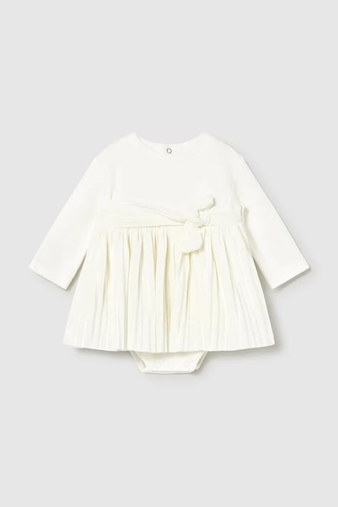 Сукня для немовлят Mayoral Newborn колір бежевий mini розкльошена 2812