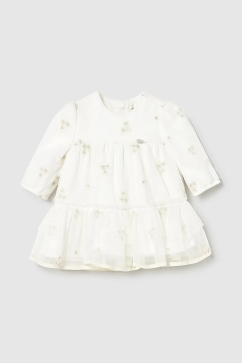 Kojenecké šaty Mayoral Newborn béžová barva, mini, áčková, 2817
