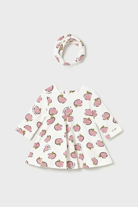 Mayoral Newborn sukienka niemowlęca kolor różowy mini rozkloszowana 2827