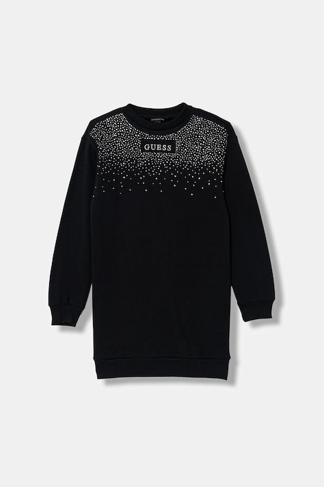 Guess sukienka bawełniana dziecięca kolor czarny J5BK07 KAV34
