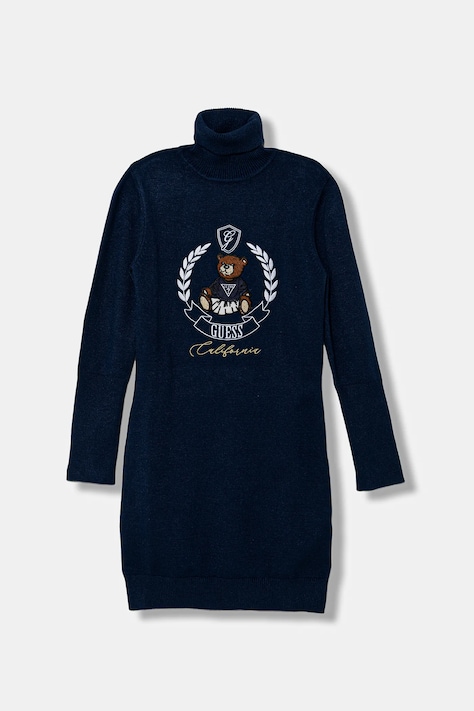 Guess sukienka dziecięca kolor granatowy mini dopasowana J5BK21 Z3GS0