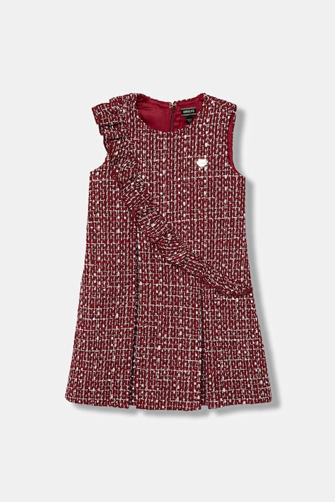 Guess rochie pentru copii cu amestec de lână culoarea bordo, mini, drept, K5BK04 WGXO0