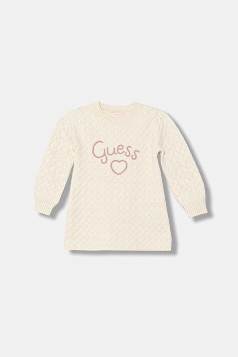 Guess sukienka dziecięca kolor beżowy mini rozkloszowana K5BK20 Z0850