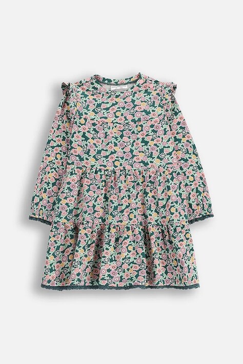 Coccodrillo sukienka z bawełną niemowlęca kolor multicolor mini rozkloszowana HAPPY PUPPY GIRL NEWBORN